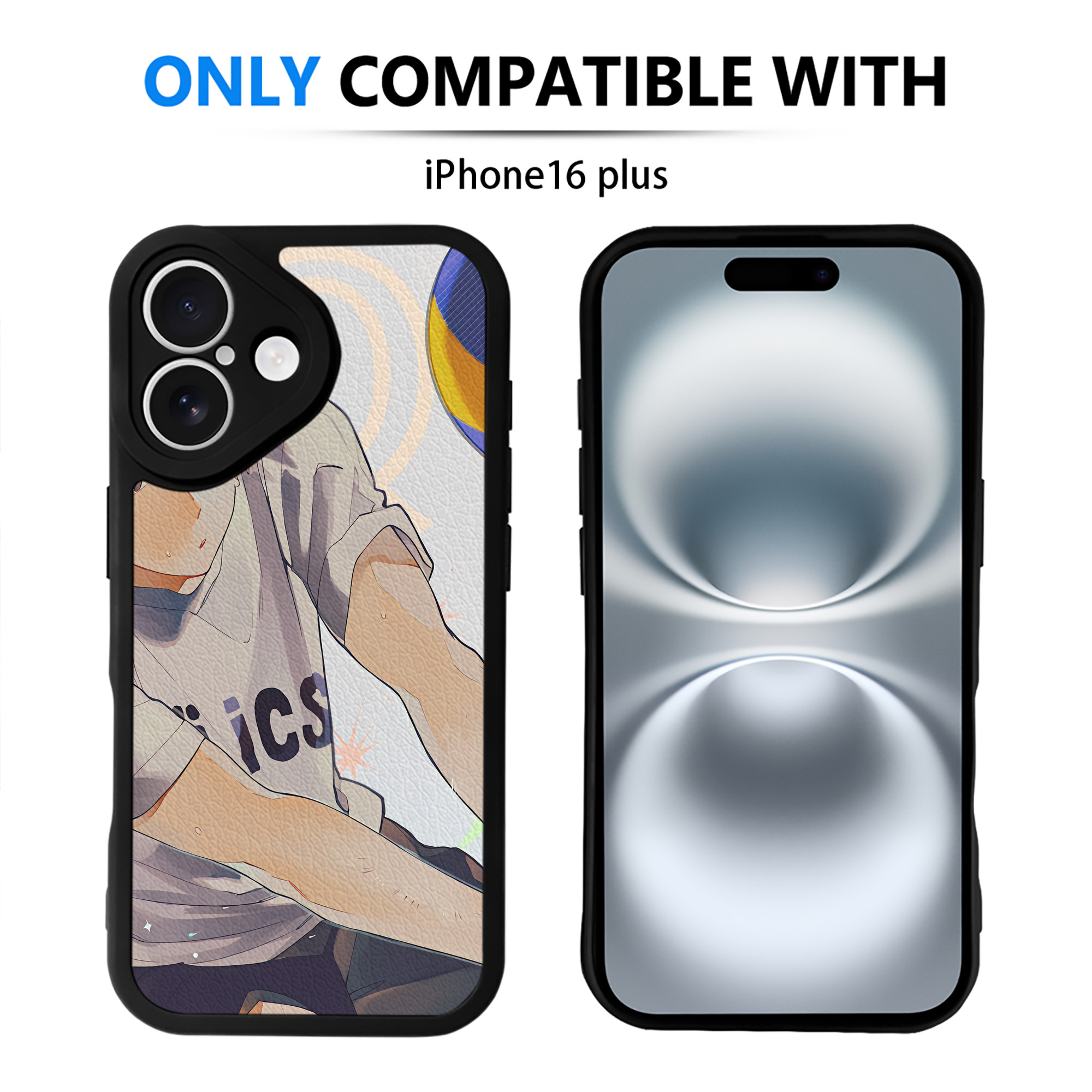 （画像用） ハイキュー!! Haikyu!! 【iPhone 16シリーズ対応】シリコンスマホケース（レザー調） 材質：シリコン